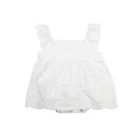 Комбинезон без рукавов, для новорожденных, кружевной