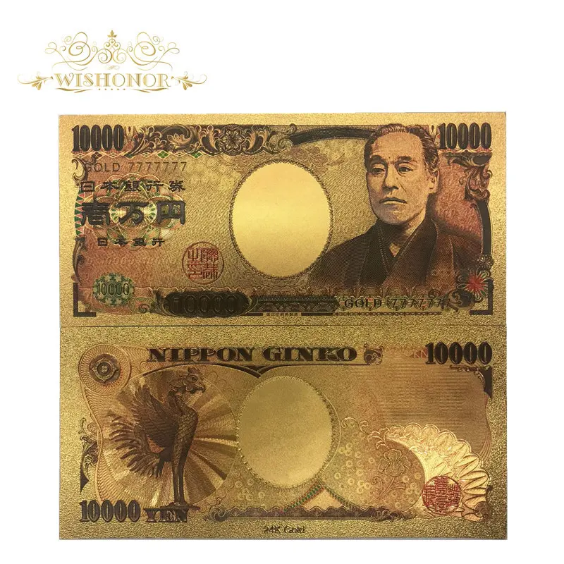 Золото 777777 Wishonor по лучшей цене для цвета японские золотые банкноты 10000 иен