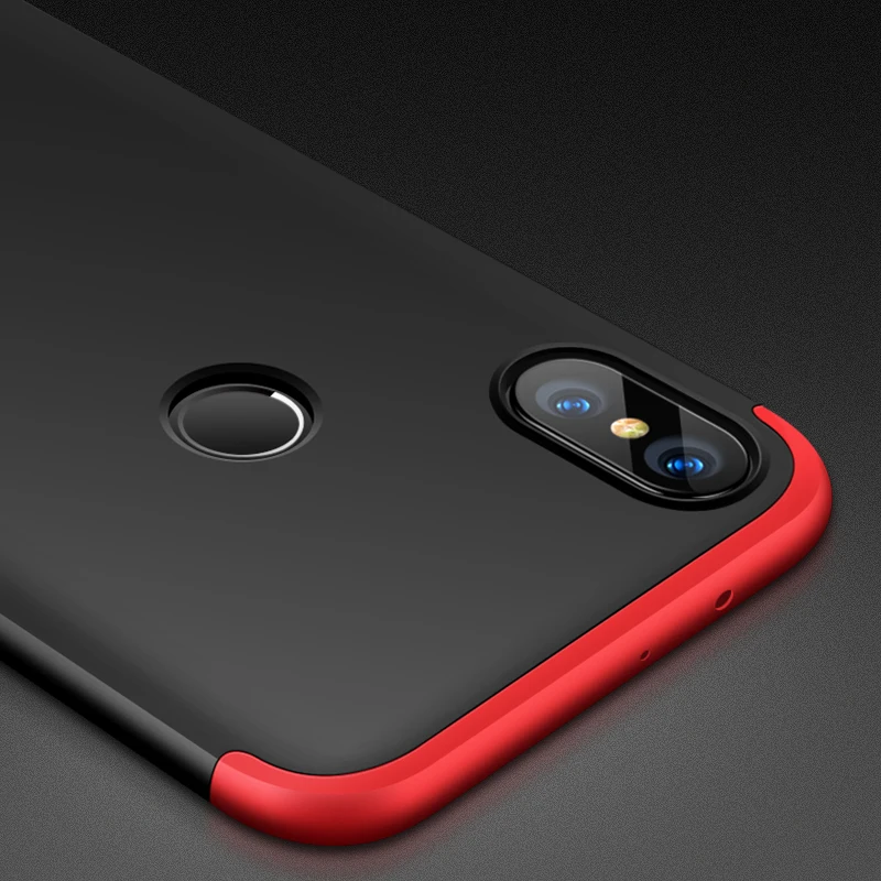 Чехол GKK для Xiaomi 6X A2 с полной защитой 360 3 в 1 противоударный жесткий