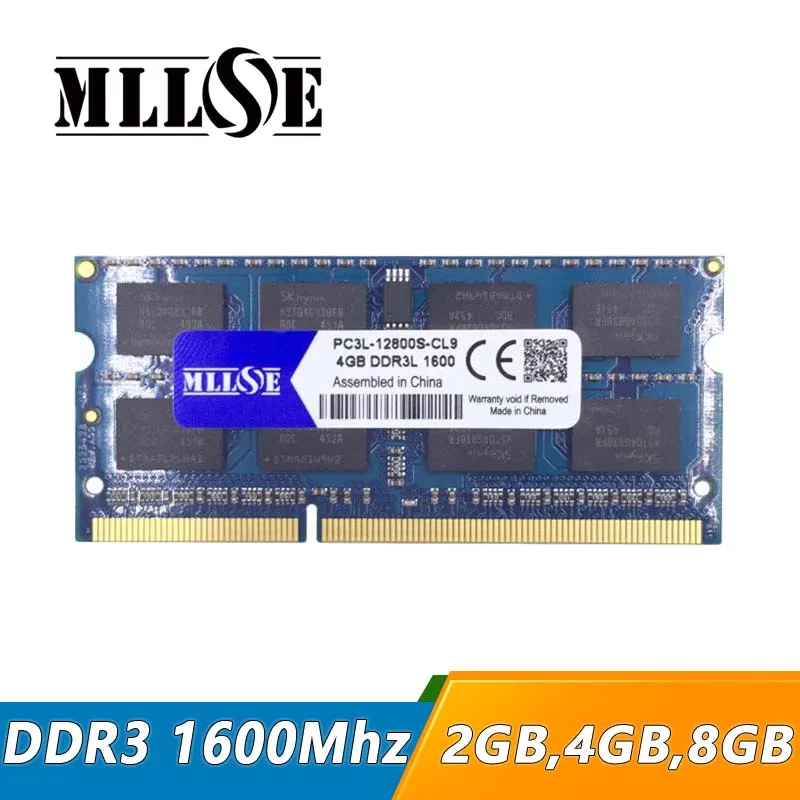 

MLLSE 2gb 4gb 8gb 16gb DDR3 1600 mhz pc3-12800 so-dimm memory ram laptop, 2g 4g 8g DDR3L 1600mhz PC3L-12800 memoria notebook