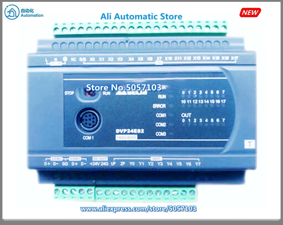 

DVP24ES200T 24-Point Host 16DI 8DO NPN 24VDC 0.5A 2-Channel 100K Input Output 2-Channel 20K Input Output AC Power Supply New