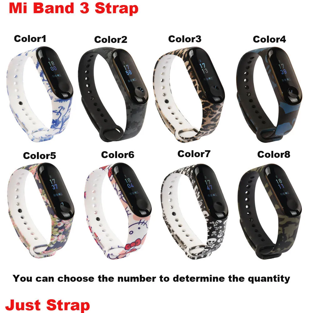 Для Xiaomi mi Band 4 браслет Smartwrist mi band 3 силиконовый ремешок 50 шт