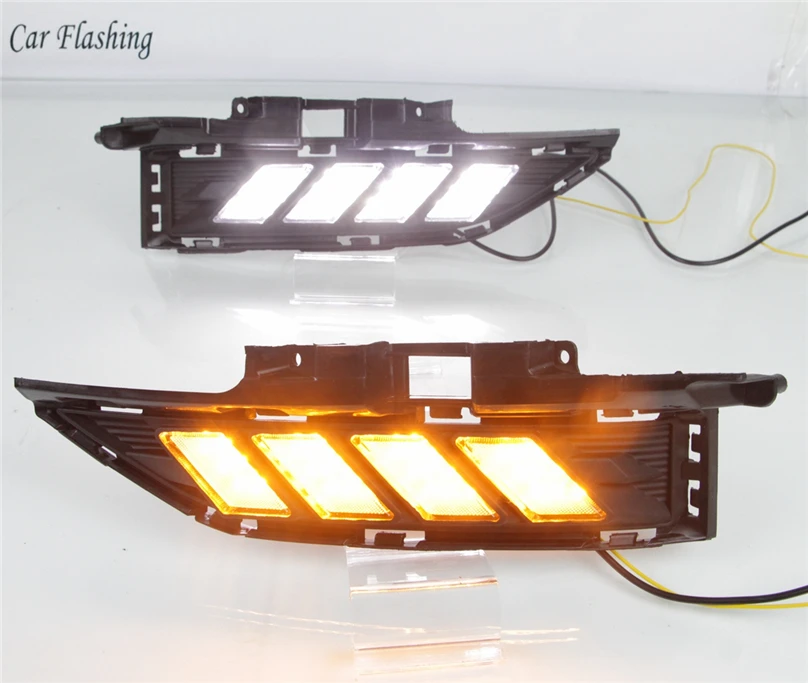 Car Flashing 1 Set LED Daytime Running Light turn DRL signal Lamp For Hyundai ENCINO 2018 2019 2020 fog lamp cover daylight | Автомобили и