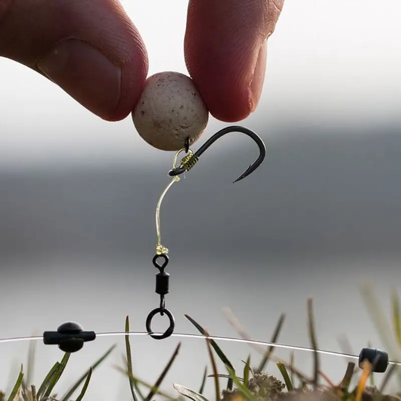 5 шт. рыболовный крючок анти линия прозрачной снасти ловли карпа готов установки