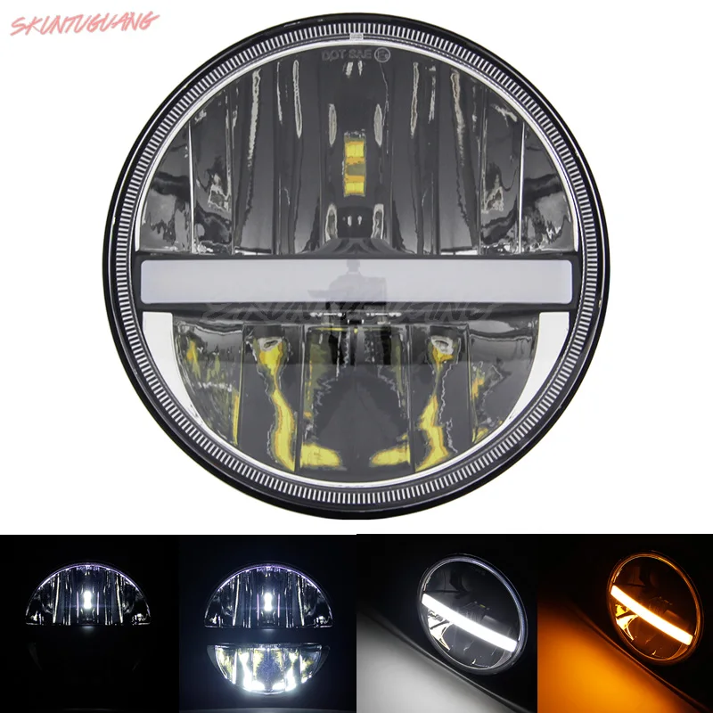 7 Inch LED Headlight 40W ProjectorLight DRL High Low Beam Driving Lamp For Motorcycle Touring Motorcycle