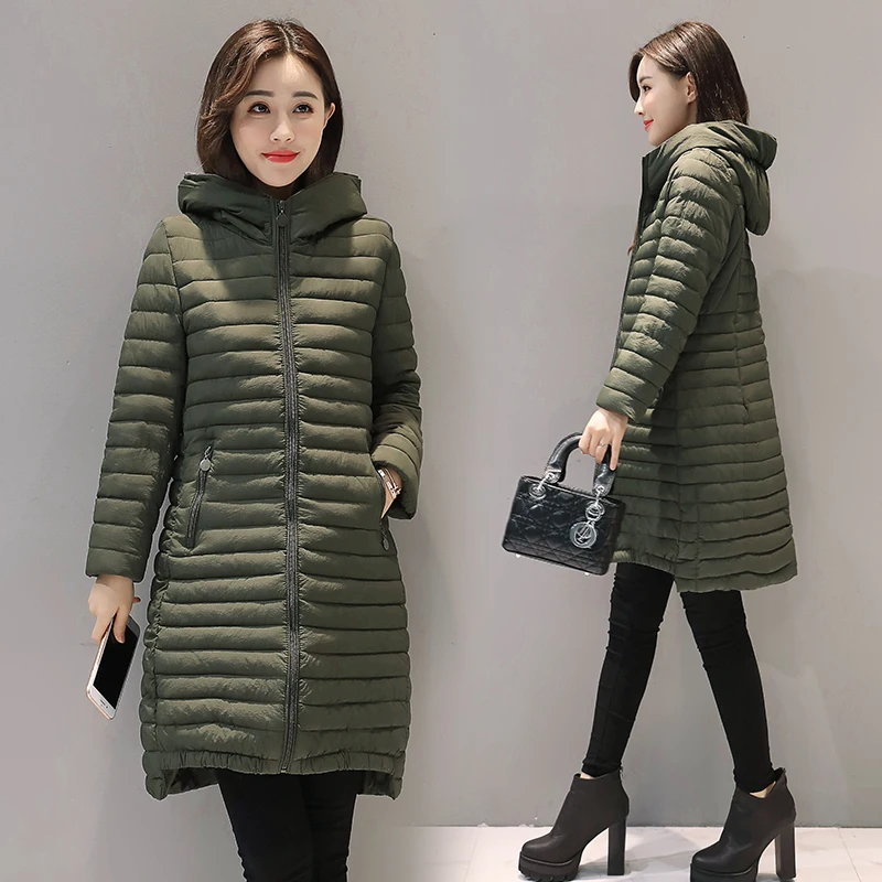 Женская зимняя парка в полоску с капюшоном|women parka|parka womenwarm winter coat |
