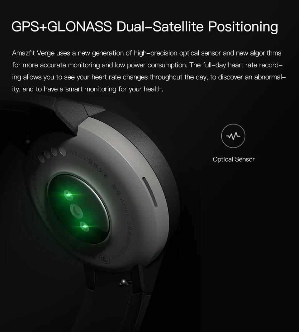 Huami Amazfit Verge спортивные Смарт-часы 3 gps Bluetooth воспроизведение музыки вызов ответ сообщение толчок пульсометр