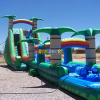 large water park facilities sell inflatable long and stimulating water slides