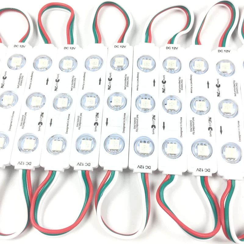 WS2811 IC DC 12 В 3 светодиода SMD 5050 RGB светодиодный водонепроницаемый модуль с круглой