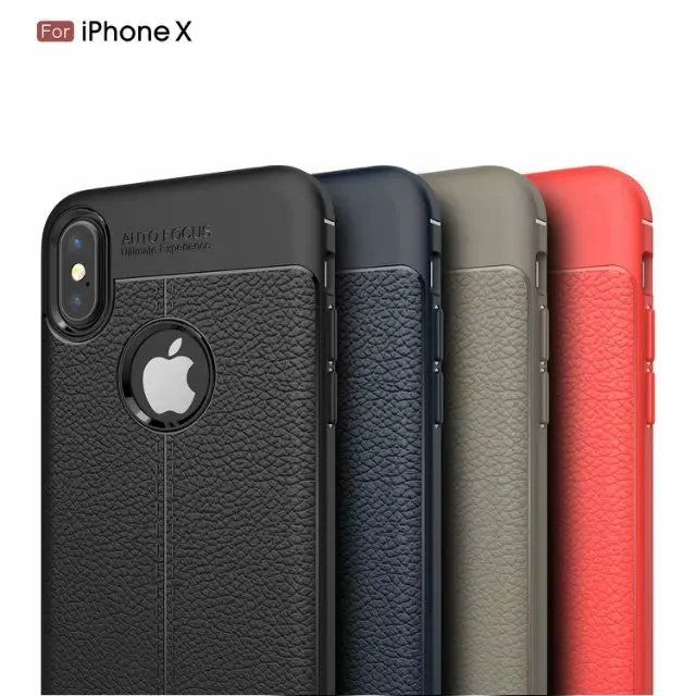 For Iphone X XR XS Max Case Soft Silicon Edge Bumper Luxury TPU Leather 7 8 Plus Cover 5 5S SE |