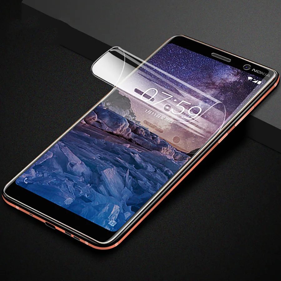2 шт 3D Передняя силиконовая ТПУ Прозрачная Гидрогелевая пленка для Nokia 6,1 5,1 7,1 Plus Защитная пленка для экрана полное покрытие для Nokia 3 5 6 7 8 Plus