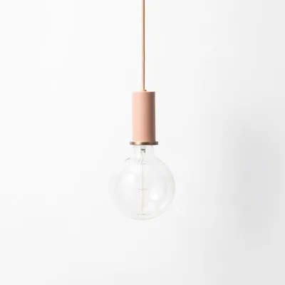 Pink Short Bulb LukLoy, датский стиль, светодиодный подвесной светильник, металлический светодиодный подвесной светильник для спальни, кафе, подвесной светильник, студия, офисный салон, Ресторан - Цвет корпуса: Pink Short Bulb