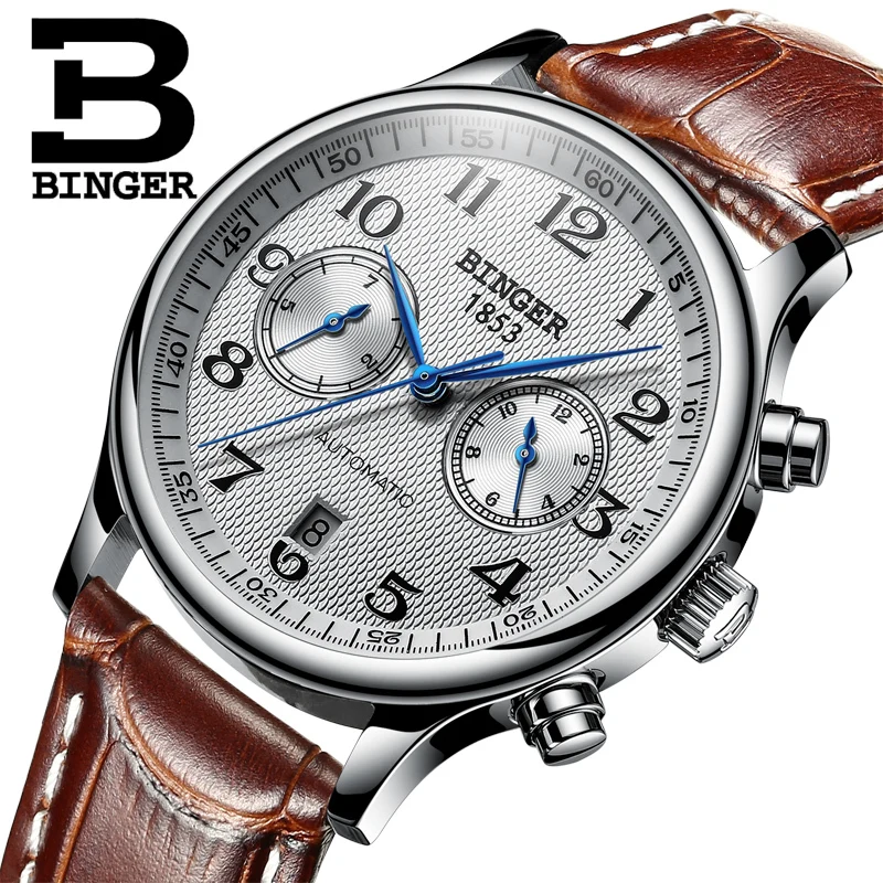 Switzerland Binger Luxury Brand Men's Watches Relogio Waterproof Watch Male Automatic Mechanical Men Watch Sapphire B-603-54