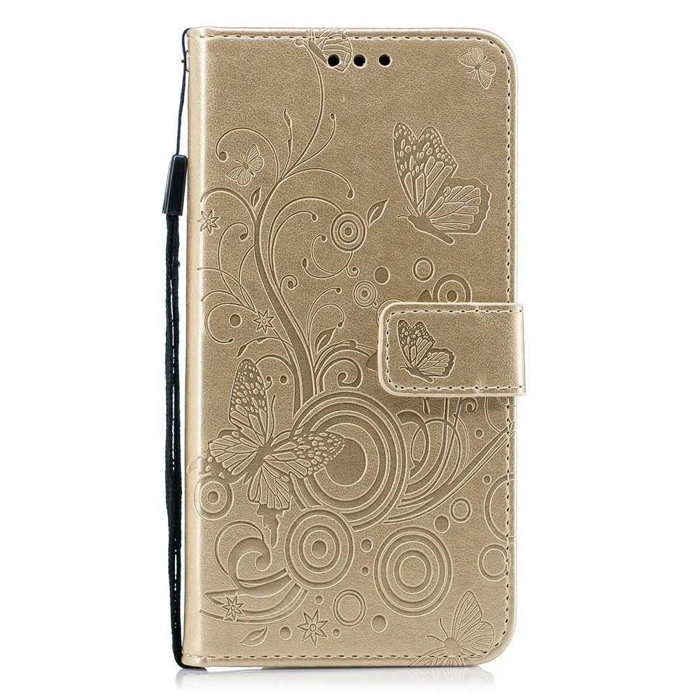 Тиснением Книга чехол для samsung Galaxy S7 край J5 J3 J7 A5 J4 J6 A6 S8 S9 плюс A8 Бумажник кожаный чехол с рисунком бабочки