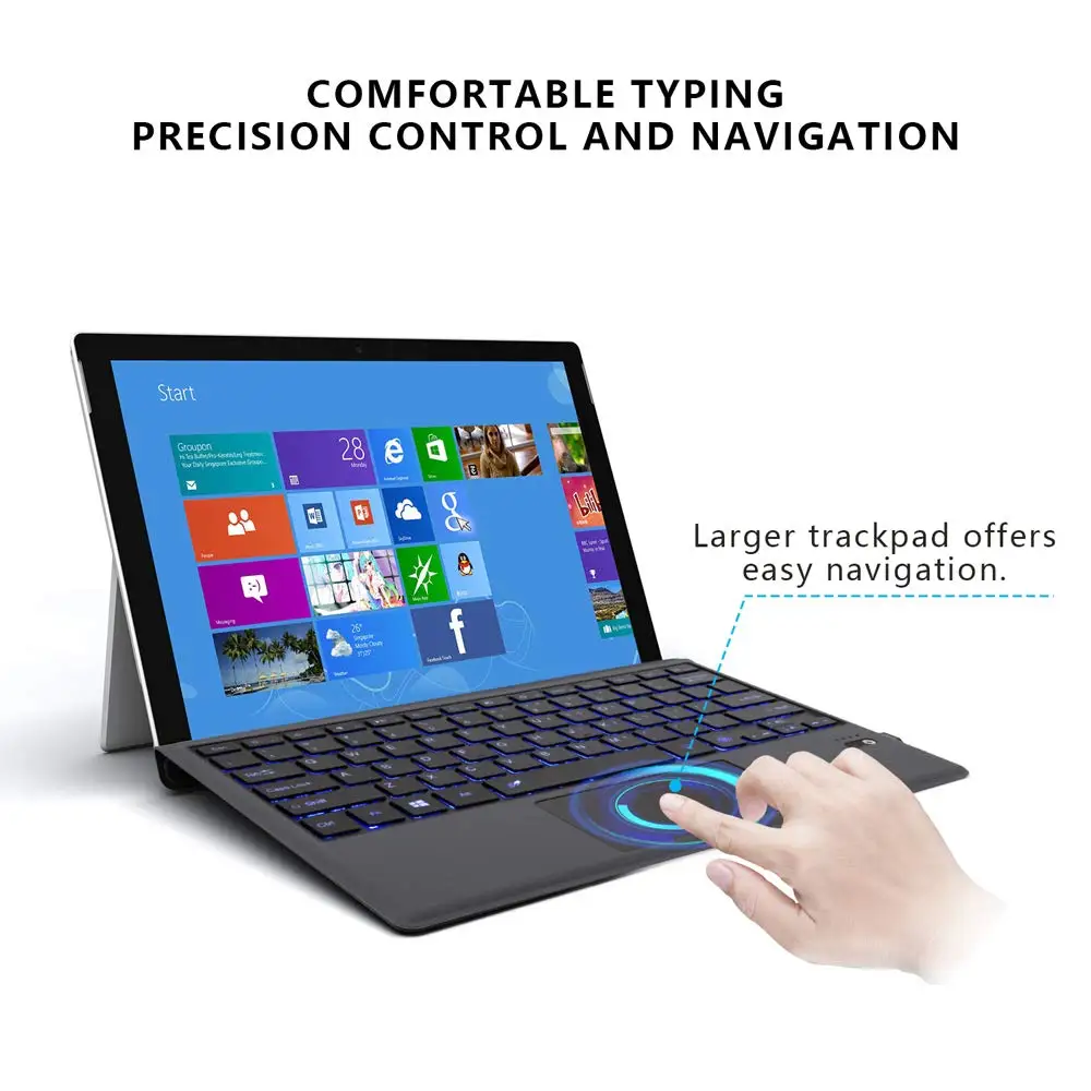 Чехол Megoo Surface Pro 6 Type тонкая Беспроводная Bluetooth клавиатура с тачпадом для Microsoft
