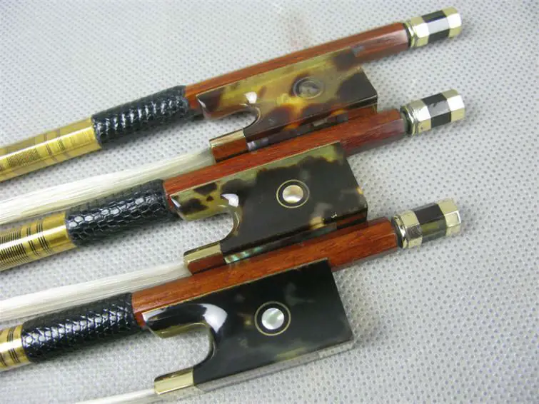 

1 Pc AAAA+ Best Professional Brazilwood 4/4 Violin Bow Mongolia White Horsetail copper parts best balance free shipping