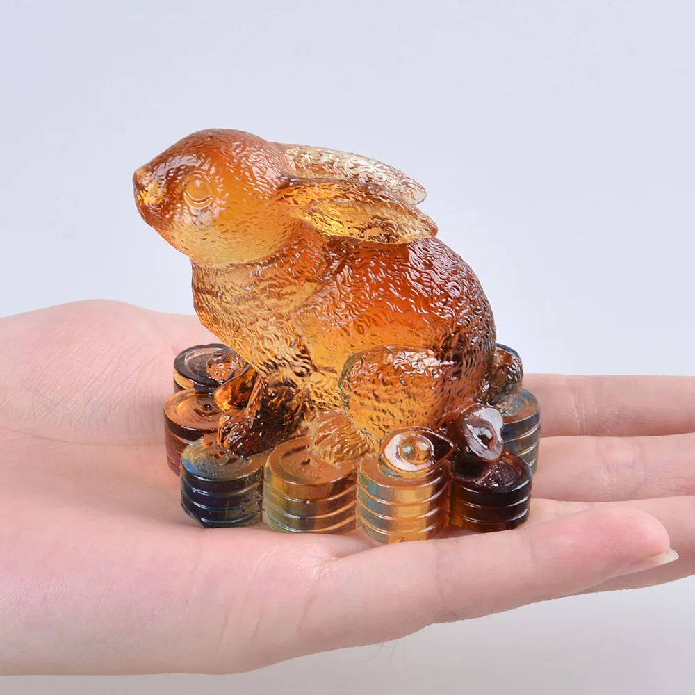 Liuli 12 китайских знаков зодиака статуэтка кролика Paperweight красивые коллекционные