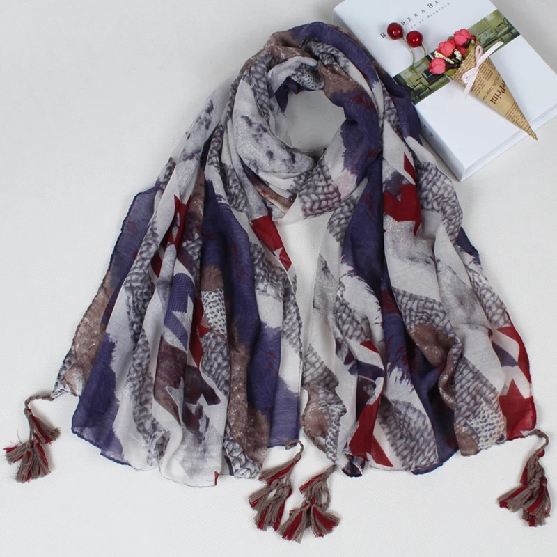 Весна-Осень 2020 новый модный стиль вуаль хлопок женская тонкая длинная шаль шарф