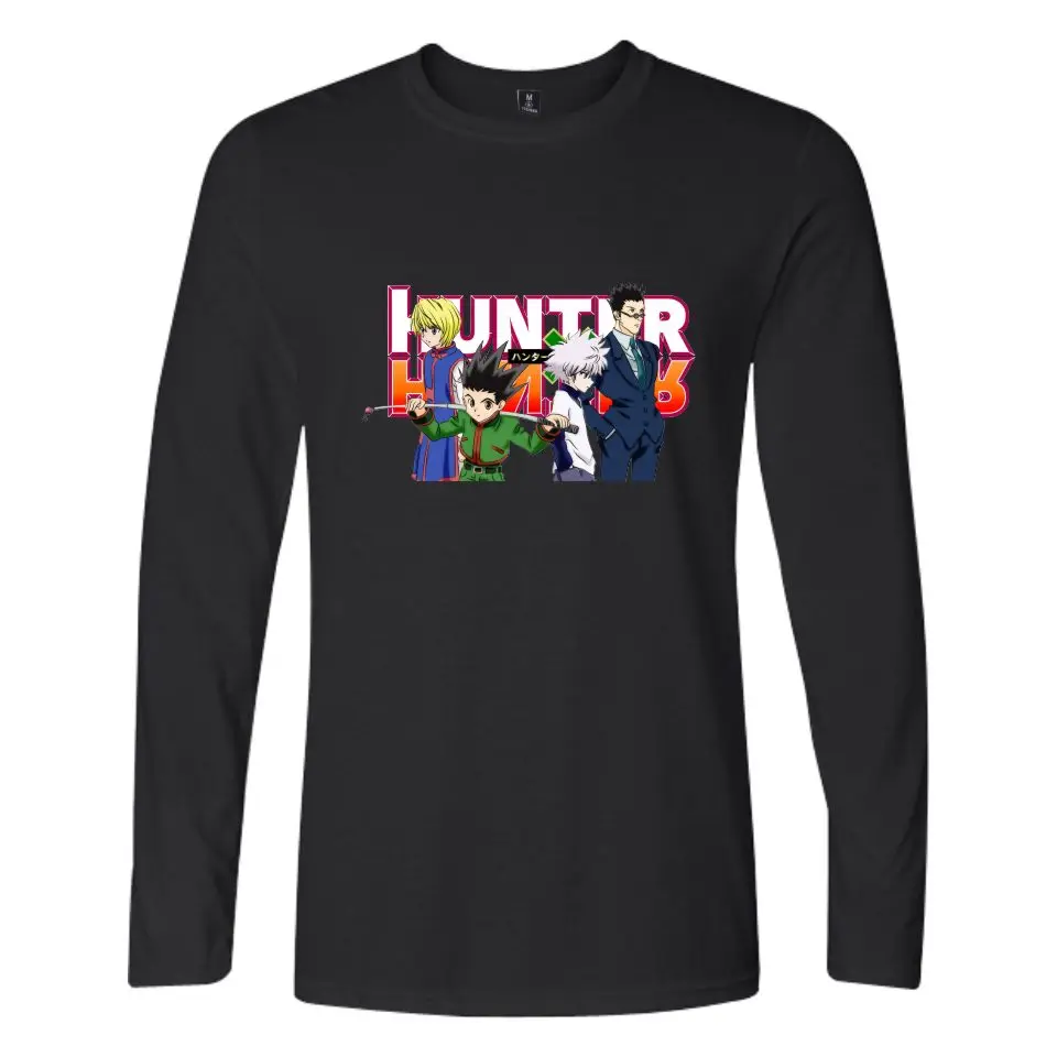 

Hunter X Hunter, большеразмерная футболка весна-осень; Высококачественная футболка для мужчин, одежда для улицы, футболка для мужчин модные Аниме ...