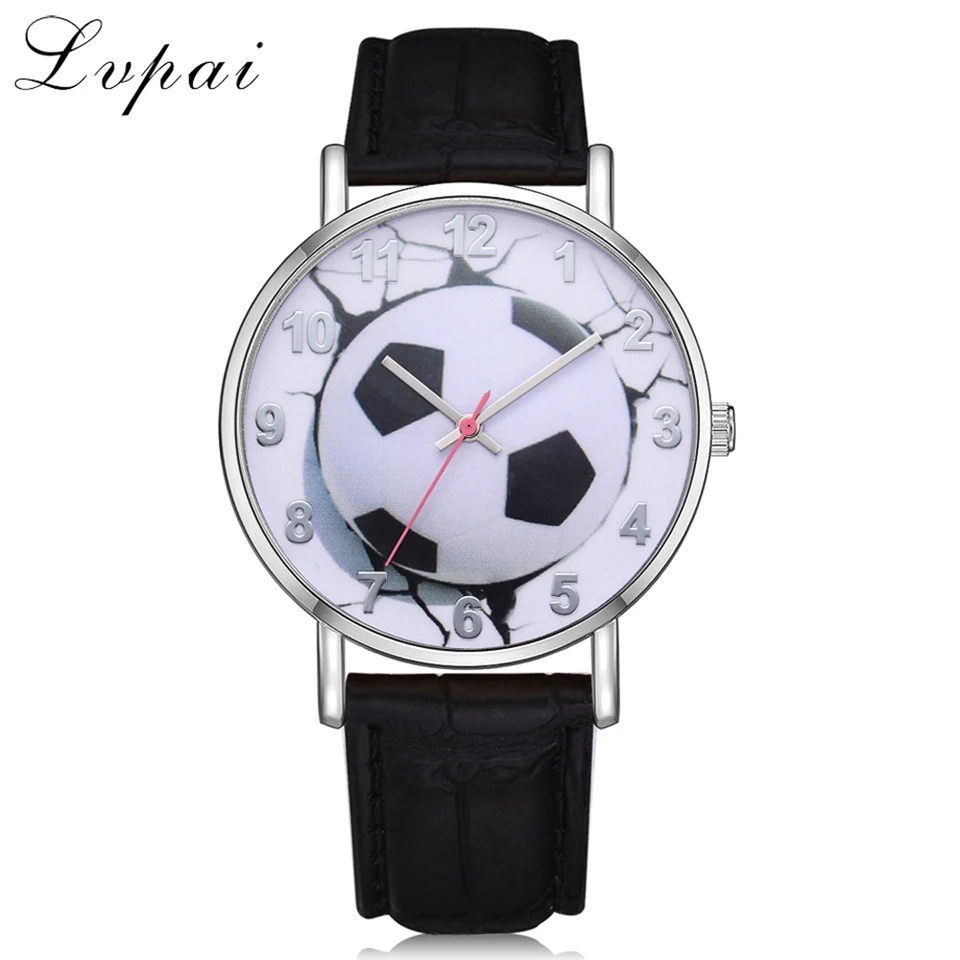 Lvpai Dress Watches Men Women Bracelet Watch Leather Strap Football Sport Clock Luxury Brand Silver Masculino Relojes LP453 | Наручные