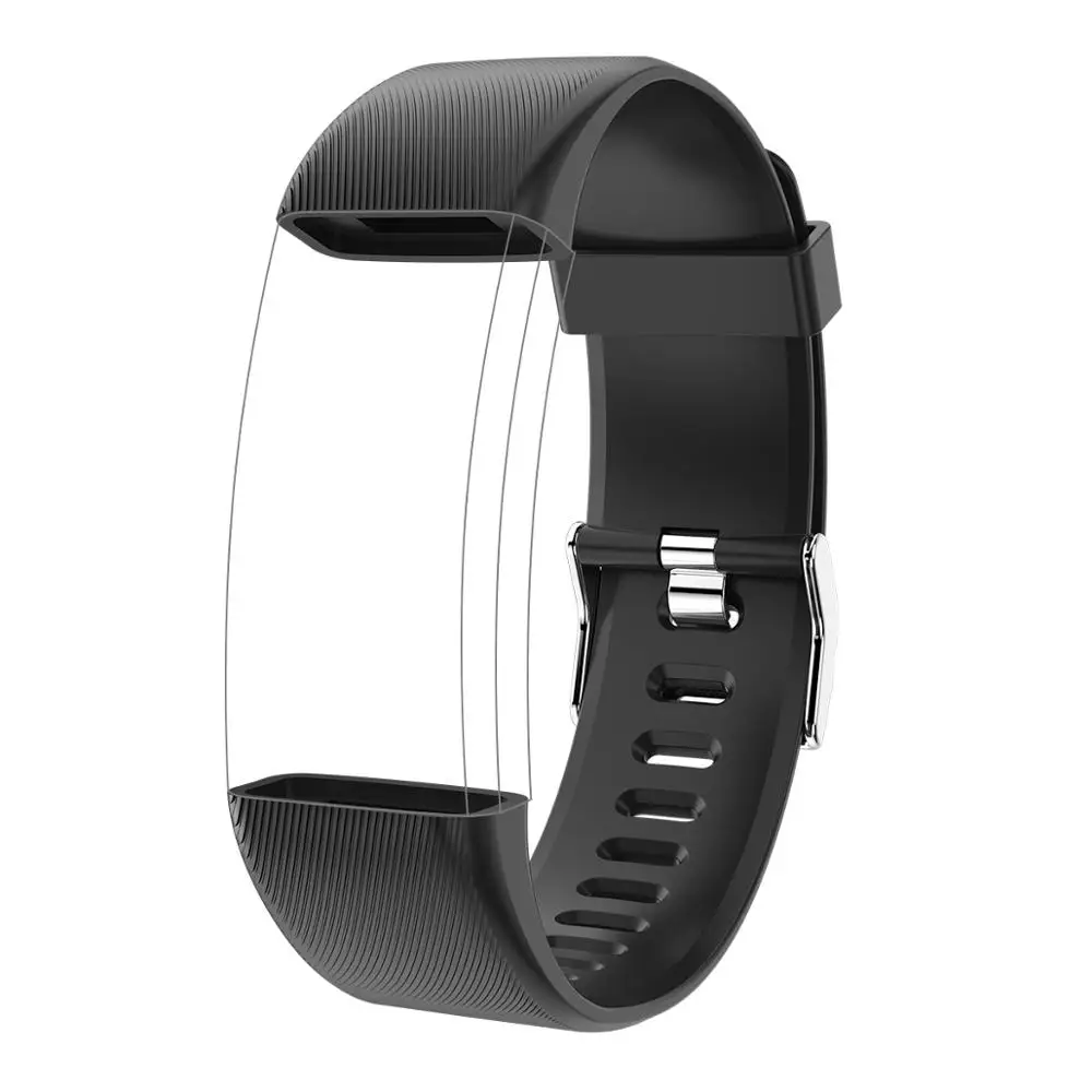 black strap Новые смарт-часы F64C IP68 Водонепроницаемые часы с сердечным ритмом re mi nder swim mi ng часы для мужчин и женщин спортивный браслет PK ID115 mi band 2 - Цвет: black strap