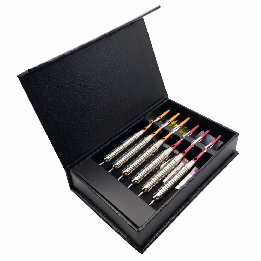 

6pcs/pack 25g 161mm Length Professional Competition Metal Steel Tip Needle Darts Pet Flights Set for Indoor Dart Game