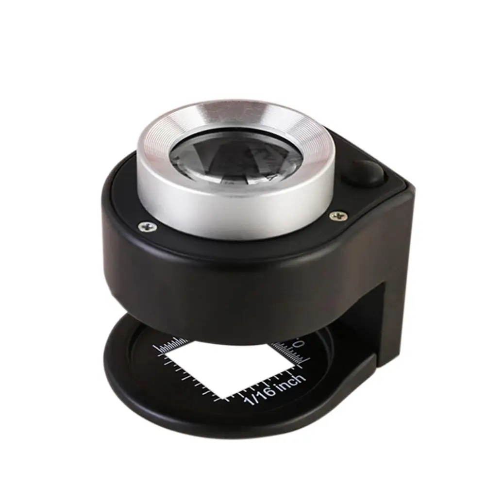 

30X With LED Lamp/Counterfeit Money Scale Magnifier For Looking At The Printing Grid See Pigeon Eye Cloth Mirror