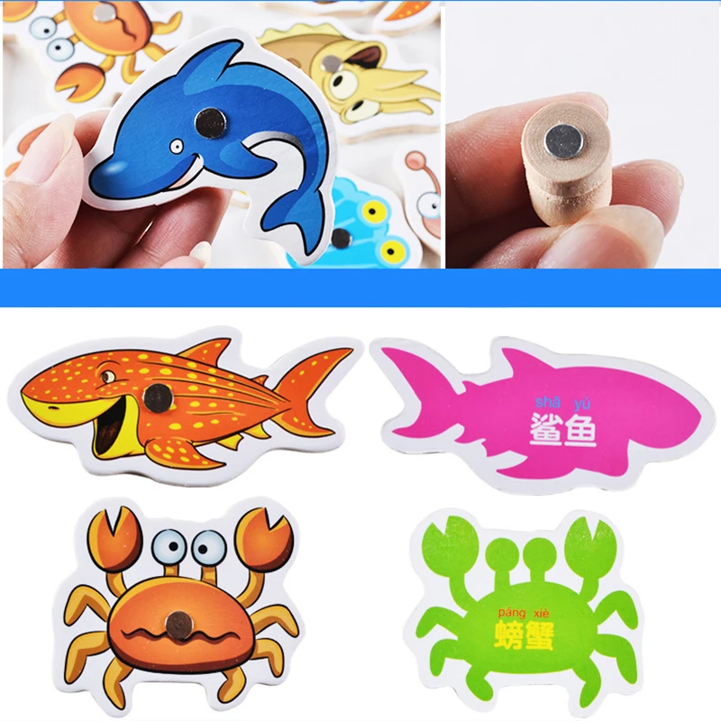 Mylb Новый 32 шт. магнитный рыбалка развивающие игры рыбной ловли кампешевого