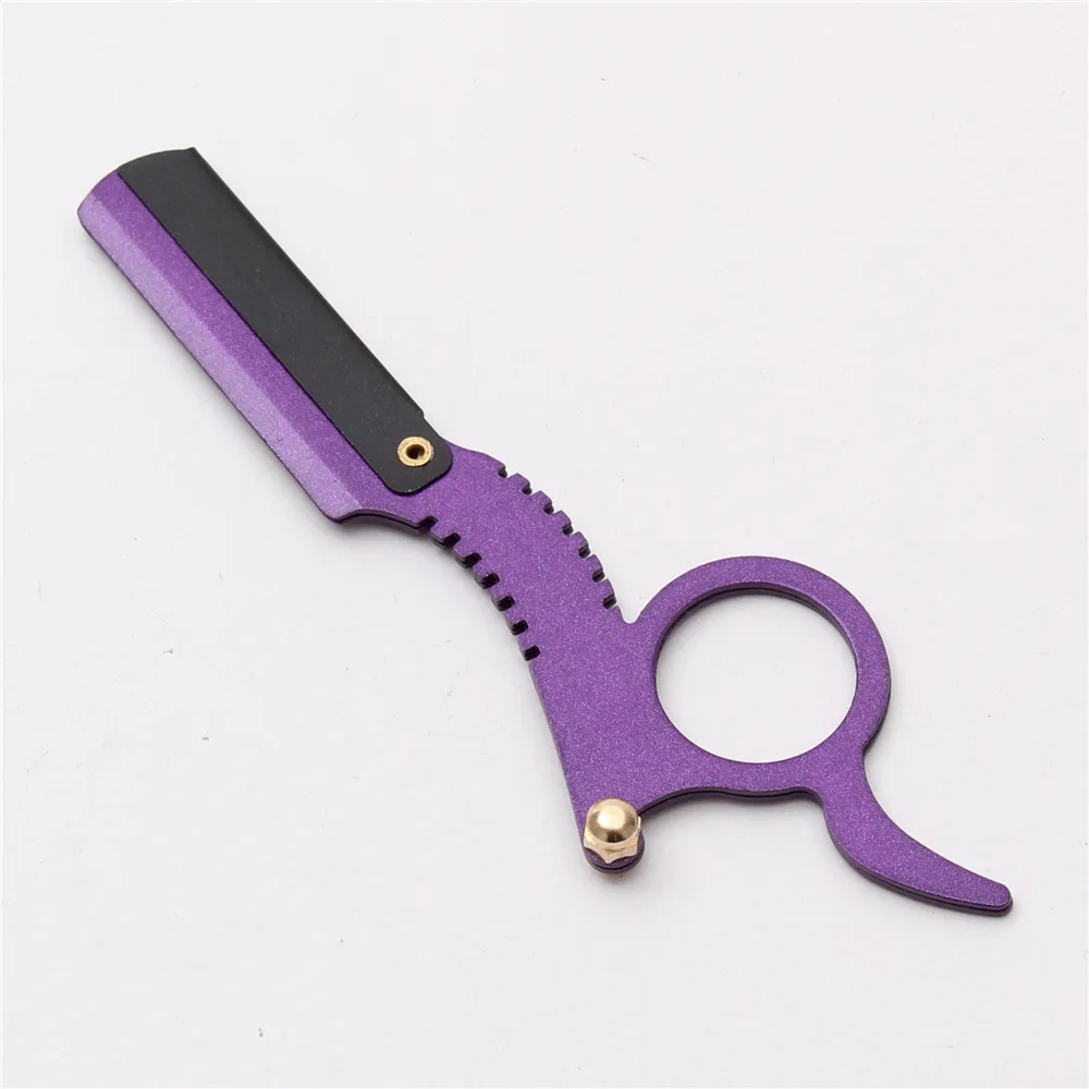 Purple (no blade) Многофункциональная Бритва для стрижки бороды Классическая Бритва для стрижки бровей сменные инструменты для бритья бороды - Цвет: Purple (no blade)