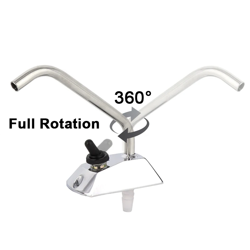 

KEMiMOTO 12V Boat Caravan Water Pump Self Priming 35PSI Electric Galley Faucet Tap Garden full rotation 360 Degree