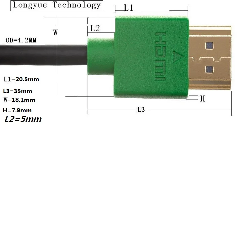 Высокоскоростной Кабель-адаптер HDMI совместимый с 3D1 080P 1 м 2 3 5 Поддержка Ethernet 1080P 3D