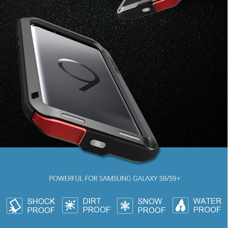 Мощный чехол LOVE MEI для Samsung Galaxy S9 G960F + Plus G965F противоударный из ТПУ жесткий