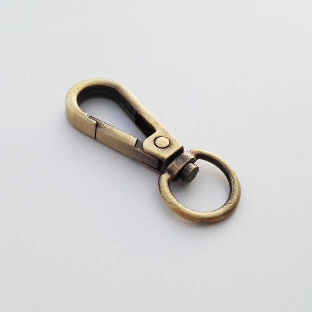 Antique brass 2X поворотный брелок для ключей с омарами, автомобильный брелок, собачья цепь, кожаная сумка, сумочка, кошелек, плечевой ремень, застежка, зажим, триггер, пряжка, защелка - Цвет: Antique brass