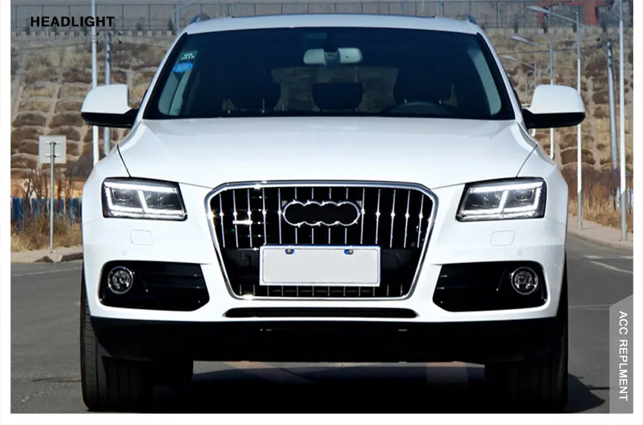 2 шт. светодиодный фары для Audi Q5 2009- светодиодный автомобильный фонарь ангельские глазки ксенон HID комплект Противотуманные фары светодиодный дневные ходовые огни