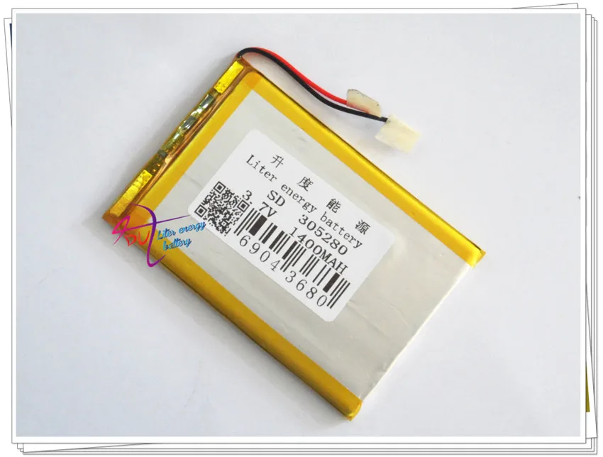 3.7 В литий-полимерная батарея 305280 1400 МАЧ MP3 MP4 MP5 GPS Bluetooth |