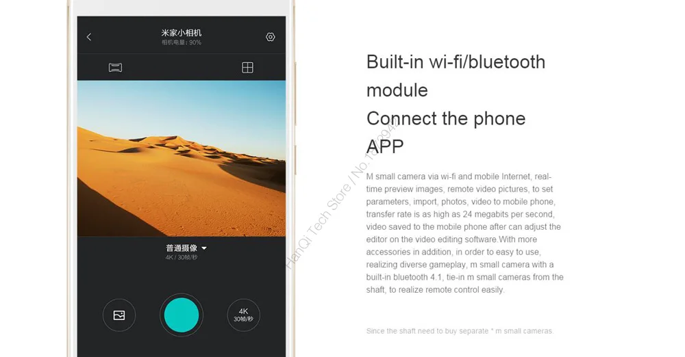 Оригинальная мини-камера Xiaomi Mijia, умная маленькая камера, Bluetooth 4,1, 2,4 дюйма, 4 K, 30 кадров в секунду, 6 осей, электронная, анти-встряхивание, широкий угол обзора 145 градусов