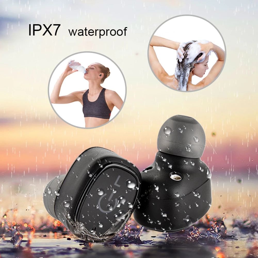 Новые мини IPX7 водонепроницаемые наушники беспроводные Bluetooth в ухо TWS с микрофоном