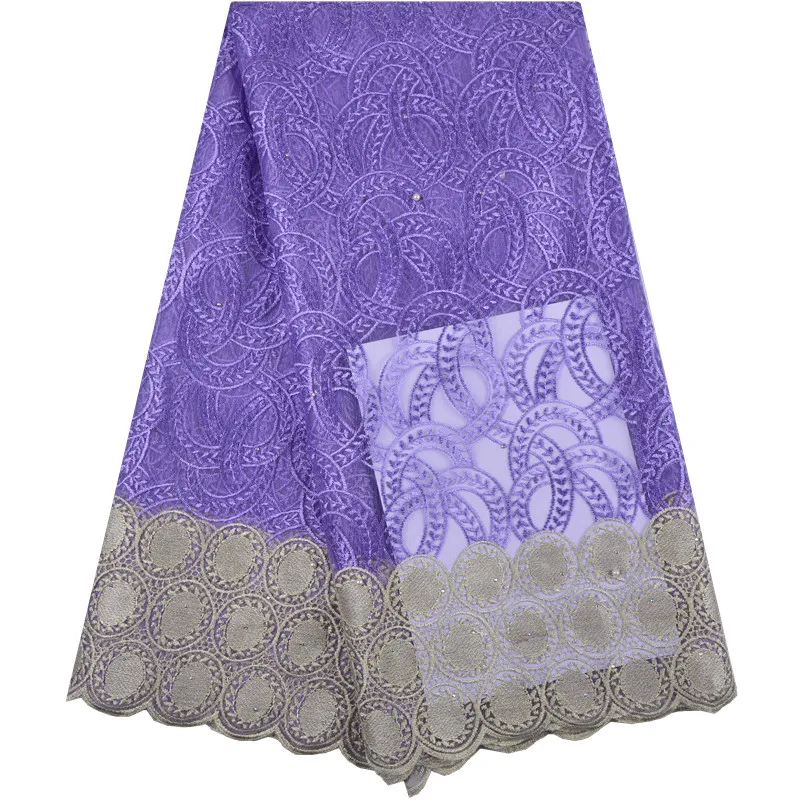 

2018 Latest African Tulle Lace Fabrics High Quality African Lace Fabrics With beads French Net Lace Fabric In Gray 1335