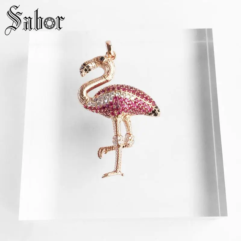 Кулон красная птица розовое золото серебряный цвет для женщин девушек цепочка на