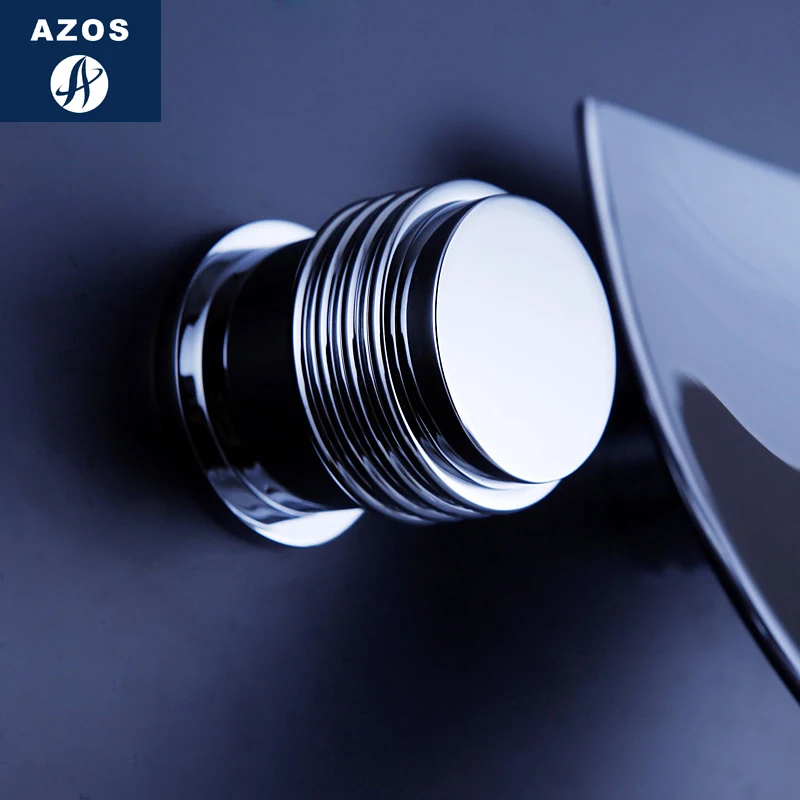 Azos настенный смеситель мягкая раковина латунь хром зеркальная для душевой