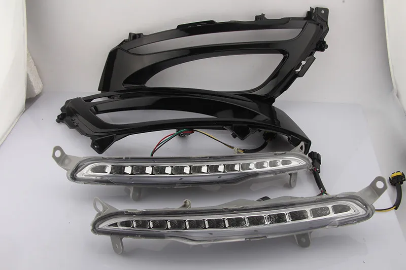 Автомобильный мигающий 1 пара DRL Для KIA Optima K5 2011 2012 2013 дневные ходовые огни Противотуманные фары крышка автомобиля Стайлинг