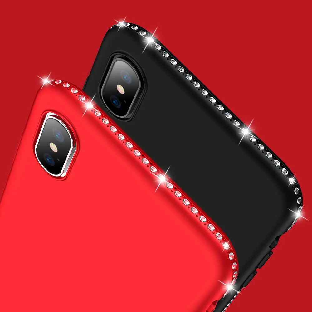 Floveme с сияющими блестками Чехол для iPhone 6 6S 7 8 plus Роскошные Алмаз матовый