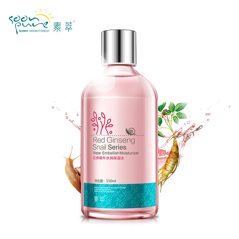 SOONPURE Жидкость из красной женьшени и улитки+Крем для хранения влажности