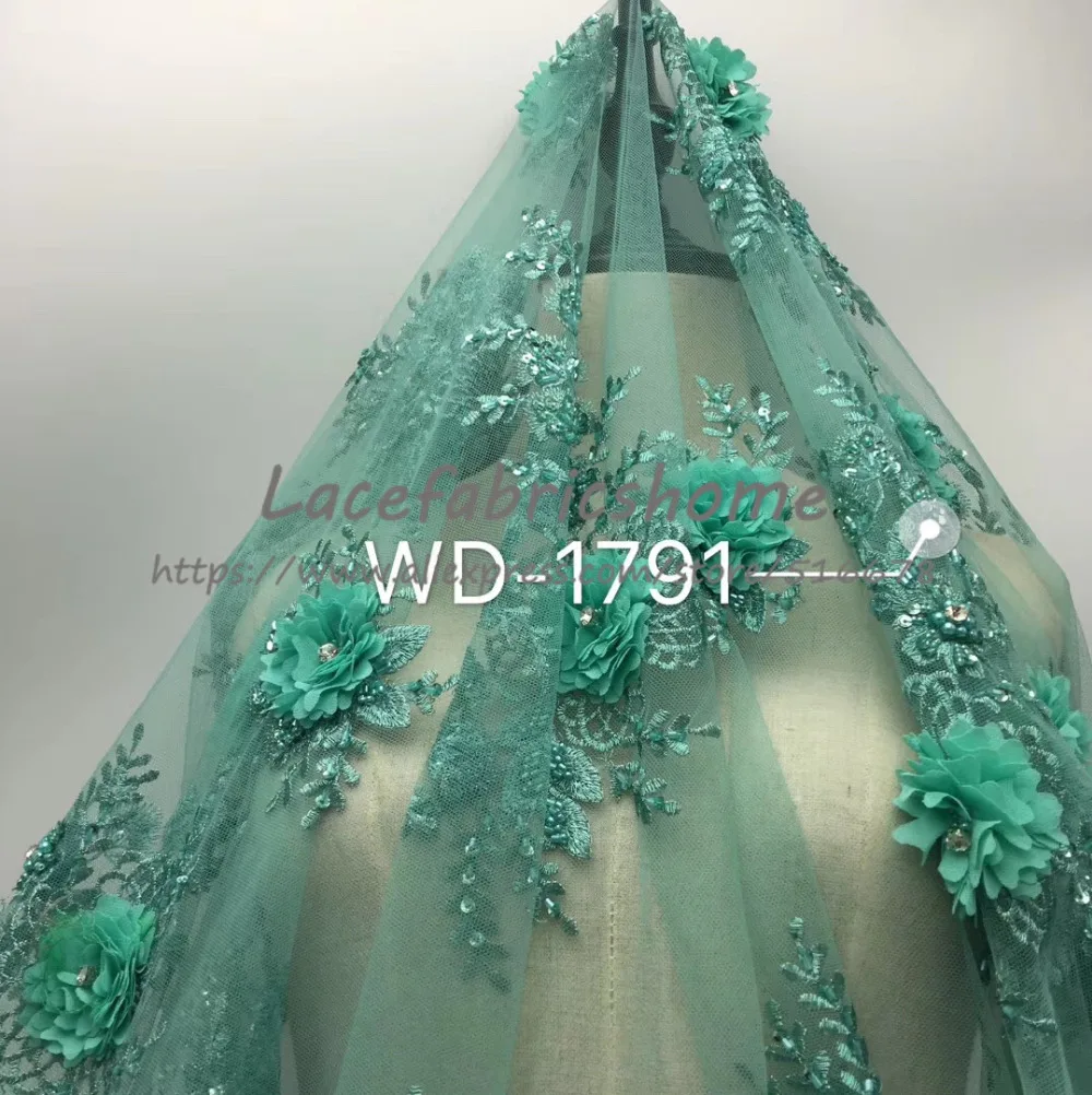 5 ярдов/lot красивые видов цветов Жемчуг Beadeds с 3D цветами хорошее качество кружева