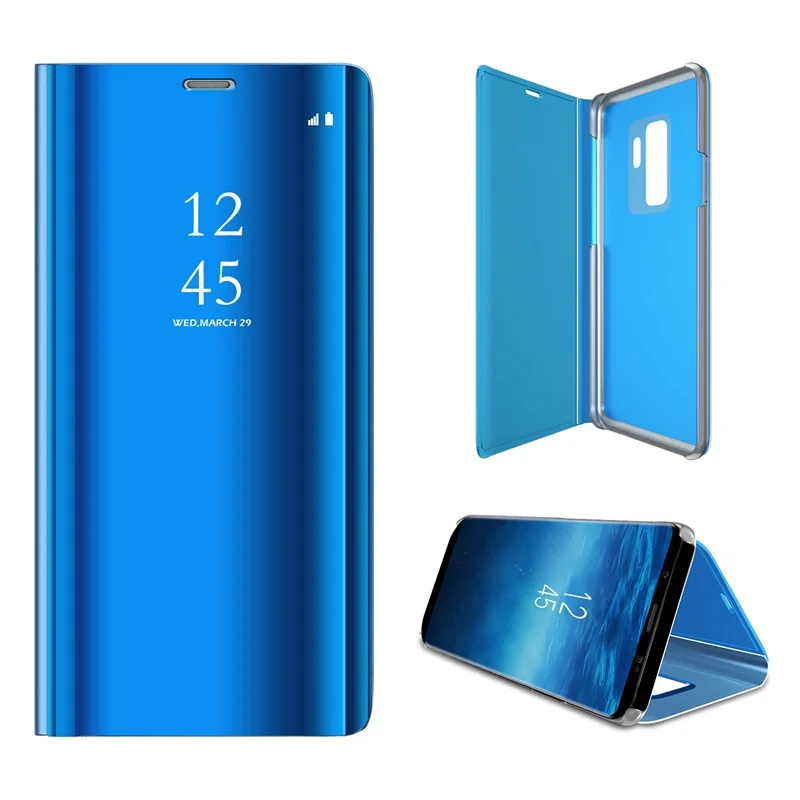 Умный зеркальный флип чехол для Samsung Galaxy A3 A5 A7 A6 A8 plus A9star A9S A6S A8S A20 A30 A50 M20 M10 A10 A40 A70