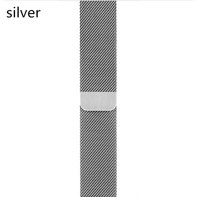 Миланская петля ремешок для apple watch band 4 42 мм 38 мм iwatch 5 4 44 мм/40 мм браслет из нержавеющей стали ремень для apple watch 5 4 3 2 - Цвет ремешка: Silver