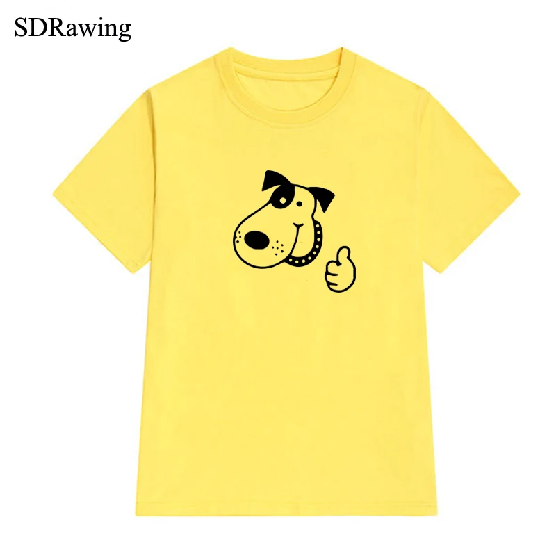 

Funny dog print cotton t shirt for women dog lover girl friend Graphic Tees Hipster Tumblr summer tops women shirt clothing