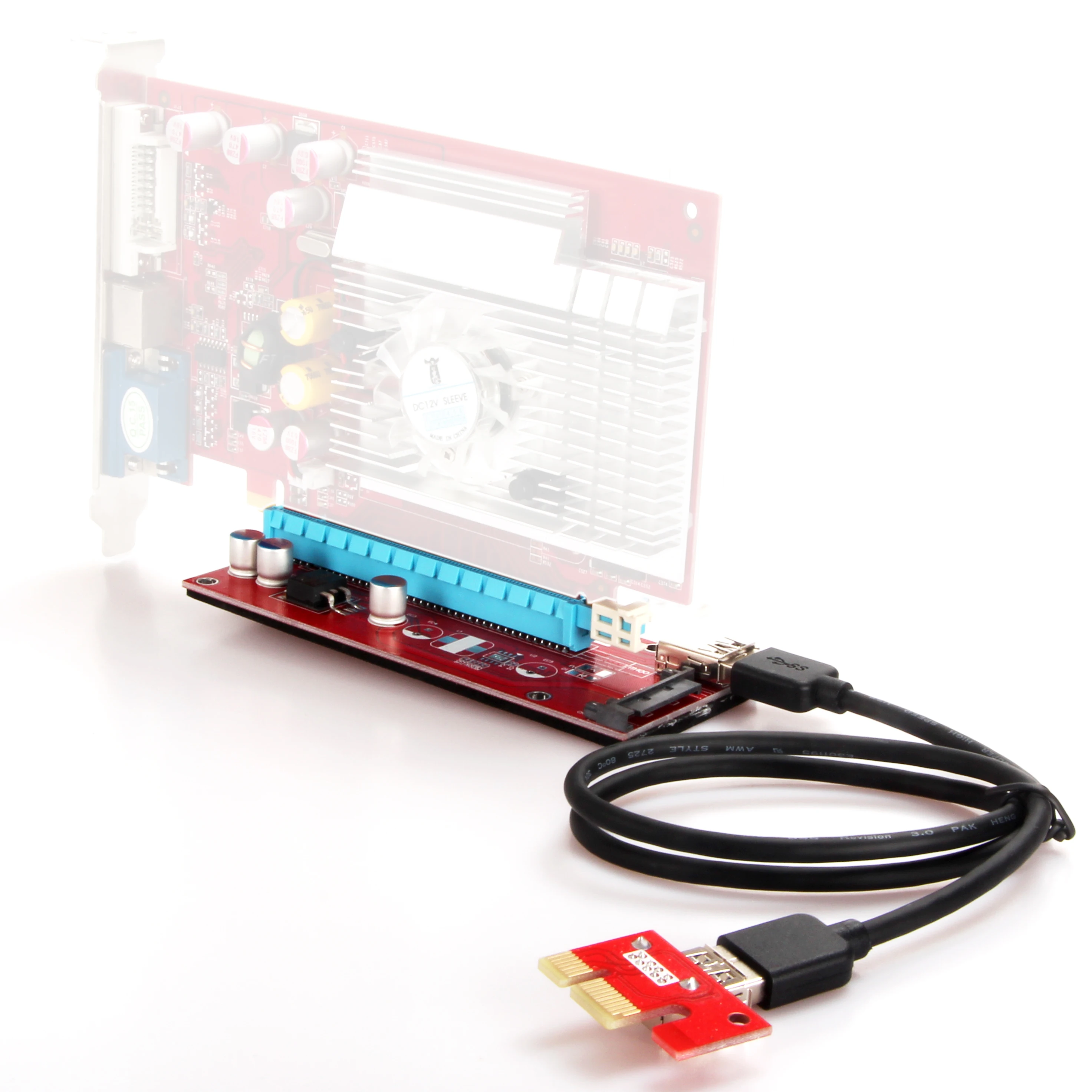 Chicpick USB 3.0 PCIe Express 1x к 16x стояка кабель адаптер SATA питание VER007 для Eth БТД горной GPU nvidia