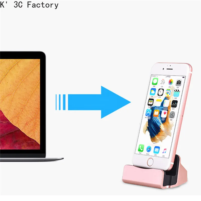Зарядная база док-станция для iPhone XS X 8 7 USB-кабель синхронизации и зарядки