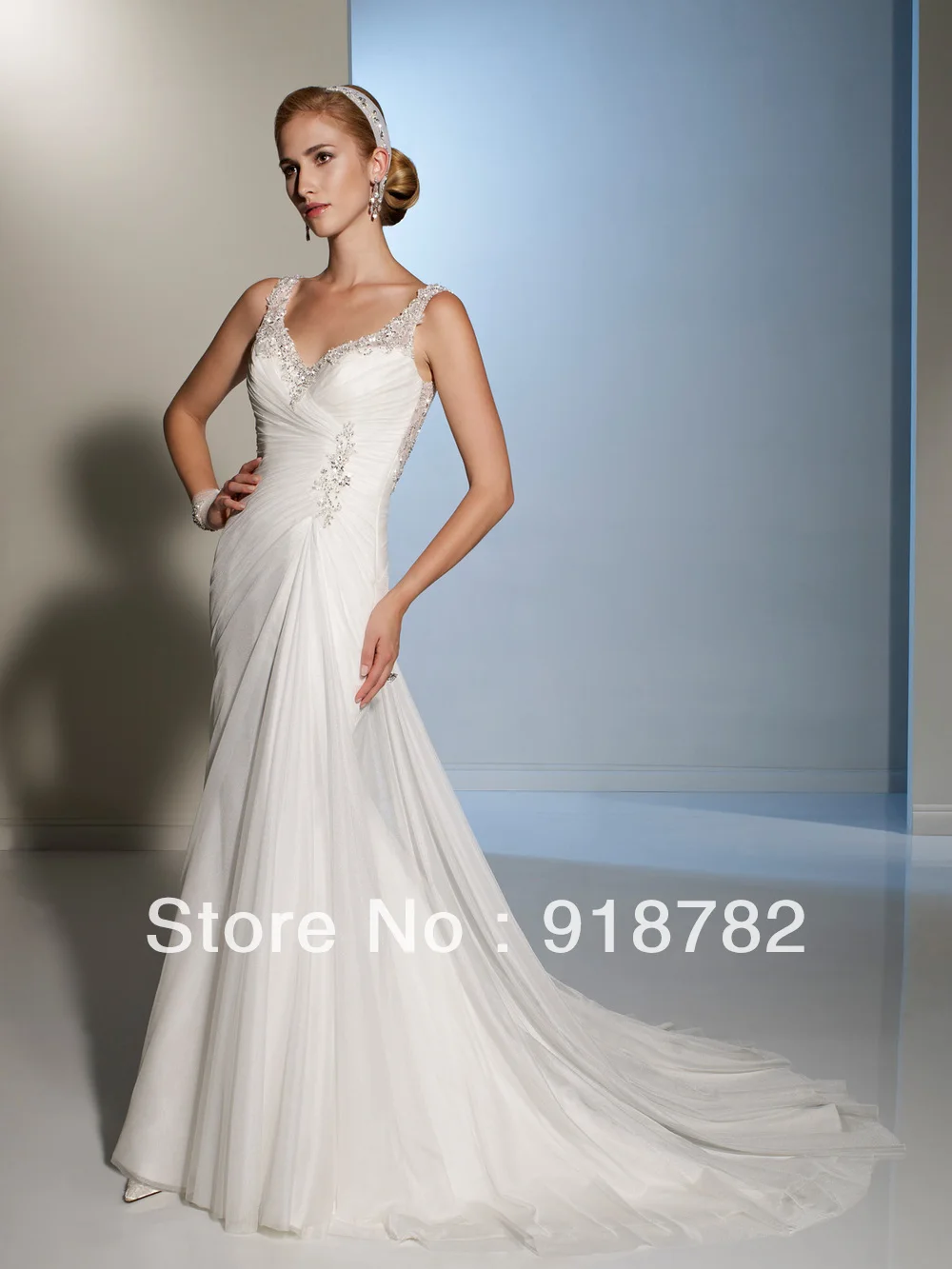 Mermaid Wedding Gowns Straps Ruched See Thourgh Court Train Chiffon Women Marrige Vintage Bridal Gown Dresses | Свадьбы и торжества